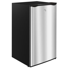 3.2 Cu.Ft Mini Fridge with Freezer, Compact Refrigerator with Adjustable Thermostat, Shelf and Single Reversible Door for Bedroom, Dorm, Home Office,