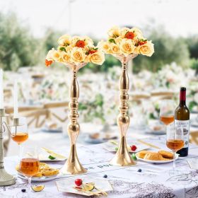 24PCS 50cm/19.7â€ Wedding Flower Vase Metal Gold Floral Stand For Table