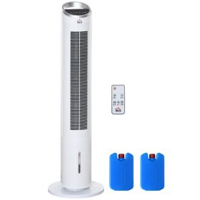 40" Portable Oscillating Air Cooler Fan for Home Office, 3-In-1 Standing Ice Floor Fan with Humidifier, 3 Modes, 3 Speeds, 8H Timer, Remote, LED Displ