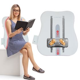 1 Set  Shiatsu Back Massager 3D Deep Tissue Kneading Massage Pillow Cordless USB Rechargeable With 3 Massaging Modes 2 Heating Levels 10Mins Auto-Off