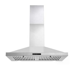 Range Hood 30 Inch, Vent Hoods 30 Inch Stainless Steel, 450 CFM Ductless/Ducted Convertible Kitchen Hood With LED Light Baffle Filters, 3 Speed Exhaus