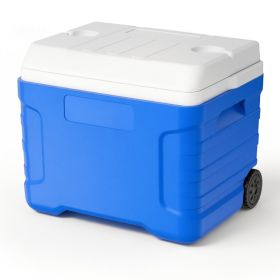 Hard Cooler, 45QT Portable Rolling Cooler With Wheels, Leak-Resistant Coolbox Keeps Contents Cool For 48 Hours, Ice Retention Insulated Chests, Ultra-