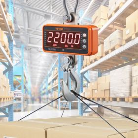 Digital Crane Scale, 2200 Lbs/1000 Kg, Industrial Heavy Duty Hanging Scale With Remote Control, Cast Aluminum Case & LED Screen, High Precision For Co