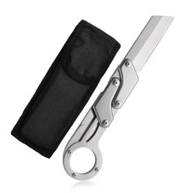 Stainless Steel Compact Folding Knife - Lightweight, Sharp Blade, Two-handed Grip, Durable Design For Outdoor Survival And Tactical Use - The Perfect