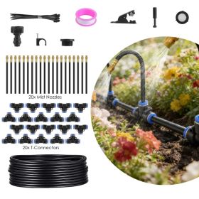 Garden Drip Irrigation Kit With 360' Bendable Misting Nozzles Automatic Garden Automatic Watering System For Garden Lawn Greenhouse Flower Bed Greenho