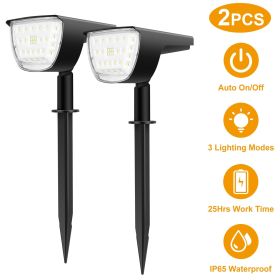32 LED 800LM Solar Landscape Spotlights, 150° Wide Beam Solar Garden Lights with 3 Brightness Modes