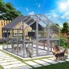 Outdoor Cat House Cat Enclosures 110" Large Kitten Playpen with Platforms,Upgrade Waterproof Cover
