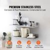 8.6" x 30" Stainless Steel Shelf, Wall Mounted Floating Shelving with Backsplash, 44 lbs Load Capacity Commercial Shelves