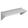 12" x 36" Stainless Steel Shelf, Wall Mounted Floating Shelving with Brackets, 250 lbs Load Capacity Commercial Shelves