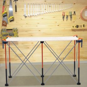 Portable Folding Workstand 4.16 X 2.18ft Collapsible Work Stand 2500lbs Capacity