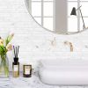 3D, 10pcs 3D Marble Self-adhesive Stickers, Cuttable, Kitchen Wall Bathroom Countertop Home Decor, Size 12*12