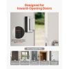 Door Reinforcement Lock, 2 Pack Home Security Door Lock, with 3 Inch Stop Withstand 800 lbs of Force, with 8 Screws, for Inward-Opening