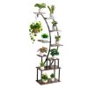 Plant Stand Indoor with Grow Lights, 63 in Tall 9-Tier Lighted Plant Shelf, Metal Corner Plants Holder, 3 Timer & 10 Brightness