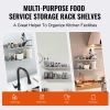 8.6" x 30" Stainless Steel Shelf, Wall Mounted Floating Shelving with Backsplash, 44 lbs Load Capacity Commercial Shelves