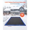 Pool Cover Water Bags, 12 Packs 8 Ft, Double Chamber Pool Cover Water Tubes, 0.4mm Thick PVC Bags Weights with Leakproof Screw Cap