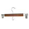 Walnut Finish Solid Wood Pant & Skirt Hangers, 36 Pack