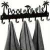 Wall Mounted Coat Hooks Rack, Modern Black Heavy Duty Towel and Robe Hanger, Space Saving Organizer for Bathroom Bedroom Kitchen Entryway and Mudroom