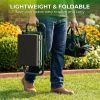 Foldable Garden Kneeler and Seat Bench with Cross-Body Tool Bag, Removable Tool Pouch, Heavy Duty Garden Stool with Soft Kneeling Pad, No Assembly
