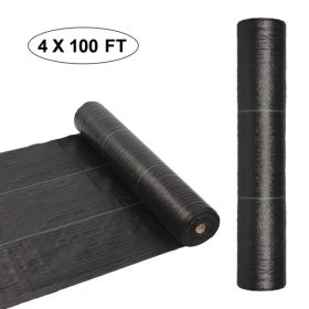 4x100ft Black Weeding Cloth Polyethylene Foldable