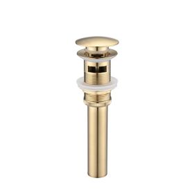 Bathroom Sink Drain With Overflow, Vessel Sink Lavatory Vanity Pop-Up Drain Stopper, 304 Stainless Steel (Option: Defaulttitle)