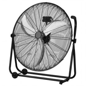 Industrial Shop Fan, 30 Inch Floor Drum Fan, High Velocity 12000 CFM, Heavy Duty Aluminum Blades, 3 Speeds, 360 Degree Tilt, Ideal For Commercial (Option: default)