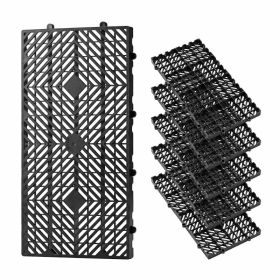 Plastic Pallets, 6 Pcs Plastic Pallets For Basement Storage, Nestable Lightweight Waterproof Storage Pad With Breathable Grid For Indoor Outdoor (Option: default)
