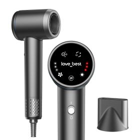 Hair Dryer, Professional Ionic Hair Dryer For Fast Drying, Low Noise And Quiet, Lightweight, 600 Mmillion Negative Lonic High-Speed Hair Blow Dryer Wi (Option: Gray)