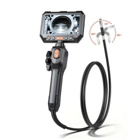 2-Way Dual-Lens Articulating Endoscope With Light, 1080P HD Industrial Borescope Inspection Camera With 0.24-inch Slim Articulated Probe, Rigid S (Option: default)