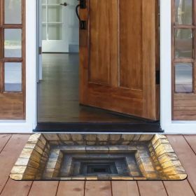3D Optical Illusion Doormat - Non-slip Rubber Backing, Easy To Clean And Durable, Suitable For Indoor/outdoor Use, Fantastic Stone Step Design, Perfec (Option: 2416)