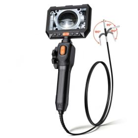 Articulating Borescope With 0.15 Ultra Slim Lens, Two-Way Articulated Endoscope With Light, 5 HD IPS Screen, 8X Zoom, 5000mAh Inspection Camera F (Option: default)