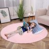 1pc, Plush PV Velvet Area Rug, 62.99", American Style Round Rug, Floor Deocr