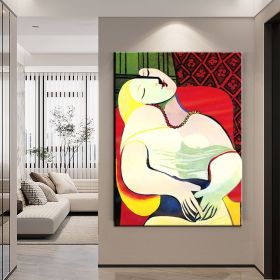 Hand Painted Oil Painting Pablo Picasso After the Original Painting Small the Dream Living Room Hallway Bedroom Luxurious Decorative Painting (Style: 01, size: 100X150cm)