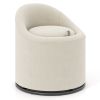 Barrel Chair with Storage 360° Swivel Upholstered Vanity Chair