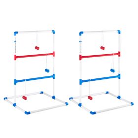 The ladder ball and golf throwing ball set is used for the ladder throwing game and includes 6 balls, a scoring board and a portable bag. (Color: White)