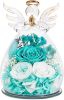 Gifts for Mom Birthday Gifts for Women Preserved Rose Forever Flower in Glass Angel Figurines Fresh Flowers for Delivery Anniversary Mothers Day Real