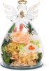 Gifts for Mom Birthday Gifts for Women Preserved Rose Forever Flower in Glass Angel Figurines Fresh Flowers for Delivery Anniversary Mothers Day Real