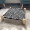 Cat & Dog Hammock Bed – Wooden Elevated Pet Cot with Breathable Mesh – Raised Cat Bed for Small Pets