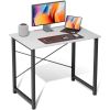 Computer Desk for Home Office, Modern Study Work Table Simple Style for Bedroom, Writing Desks with X-Shaped Reinforcement