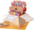 3D Pop Up Mothers Day Card, Best Mom Ever, Handmade Flowers Pop Up Card for Mom, Wife, Women, Her, Mother Birthday Card with Envelope & Notecard
