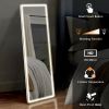 3 Color Lighting Mirror with LED Lights, 64"x21" Lighted Floor Standing Mirror with Stand, Wall Mounted Hanging