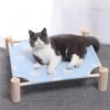 Cat & Dog Hammock Bed – Wooden Elevated Pet Cot with Breathable Mesh – Raised Cat Bed for Small Pets