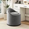 Barrel Chair with Storage 360° Swivel Upholstered Vanity Chair