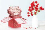 3D Pop Up Mothers Day Card, Best Mom Ever, Handmade Flowers Pop Up Card for Mom, Wife, Women, Her, Mother Birthday Card with Envelope & Notecard