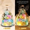 Gifts for Mom Birthday Gifts for Women Preserved Rose Forever Flower in Glass Angel Figurines Fresh Flowers for Delivery Anniversary Mothers Day Real