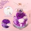 Gifts for Mom Birthday Gifts for Women Preserved Rose Forever Flower in Glass Angel Figurines Fresh Flowers for Delivery Anniversary Mothers Day Real