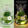 Gifts for Mom Birthday Gifts for Women Preserved Rose Forever Flower in Glass Angel Figurines Fresh Flowers for Delivery Anniversary Mothers Day Real