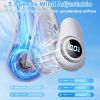 Portable Neck Fan that Blow Cold Air, LED Display, Rechargeable Hands-Free Wearable Cooling Personal Fan, 5 Speed, Neck Support