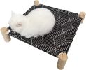Cat & Dog Hammock Bed – Wooden Elevated Pet Cot with Breathable Mesh – Raised Cat Bed for Small Pets