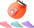 Sun Visors Hat with Fan for Women - Fan Visor Hat