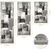Three-piece kitchen rug set, non-slip and washable, abstract pattern kitchen hallway rug, soft and comfortable, suitable for sinks, floors, entrances